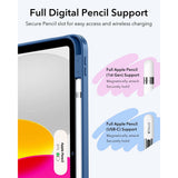 Husa tableta pentru iPad 10 (2022) 10.9, ESR Flip Hybrid (cu Pencil Holder), albastru