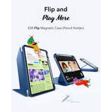 Husa tableta pentru iPad 10 (2022) 10.9, ESR Flip Hybrid (cu Pencil Holder), albastru
