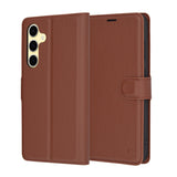 Husa pentru Samsung Galaxy S24 FE, Techsuit Leather Folio, maro