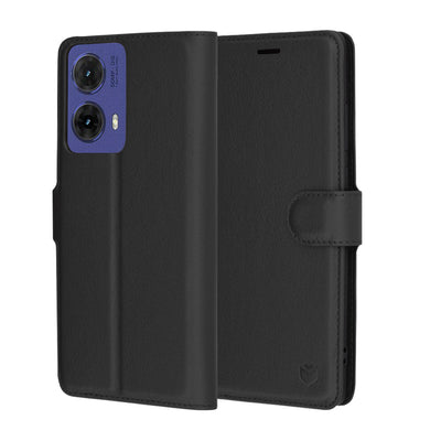 Husa pentru Motorola Moto G85, Techsuit Leather Folio, negru