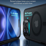 Husa pentru iPhone 16, ESR Classic Hybrid HaloLock, negru frost