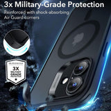 Husa pentru iPhone 16, ESR Classic Hybrid HaloLock, negru frost