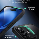 Husa pentru iPhone 16, ESR Classic Hybrid HaloLock, negru/transparenta