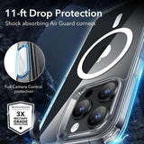 Husa pentru iPhone 16 Pro, ESR Classic Hybrid HaloLock, transparenta