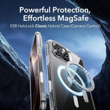 Husa pentru iPhone 16 Pro, ESR Classic Hybrid HaloLock, transparenta