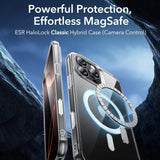 Husa pentru iPhone 16 Pro, ESR Classic Hybrid HaloLock, negru frost