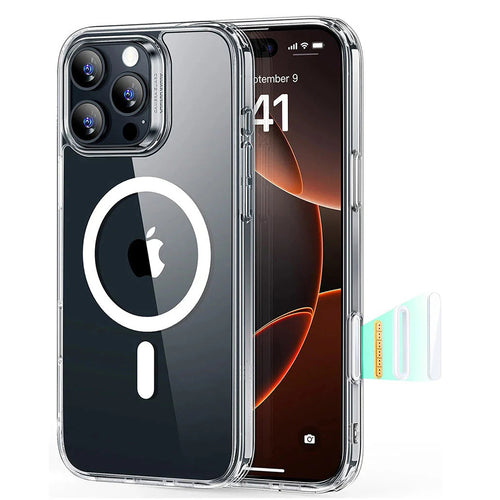Husa pentru iPhone 16 Pro Max, ESR Classic Hybrid HaloLock, transparenta