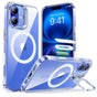 Husa pentru iPhone 16, ESR Classic Hybrid HaloLock Kickstand, transparenta