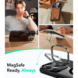 Husa pentru iPhone 16, ESR Classic Hybrid HaloLock Kickstand, negru/transparenta
