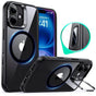 Husa pentru iPhone 16, ESR Classic Hybrid HaloLock Kickstand, negru/transparenta