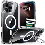 Husa pentru iPhone 16 Pro Max, ESR Classic Hybrid HaloLock Kickstand, transparenta