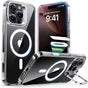 Husa pentru iPhone 16 Pro Max, ESR Classic Hybrid HaloLock Kickstand, transparenta