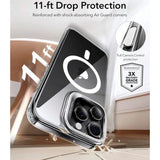 Husa pentru iPhone 16 Pro Max, ESR Classic Hybrid HaloLock Kickstand, transparenta