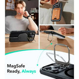 Husa pentru iPhone 16 Pro Max, ESR Classic Hybrid HaloLock Kickstand, negru frost
