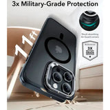 Husa pentru iPhone 16 Pro Max, ESR Classic Hybrid HaloLock Kickstand, negru frost