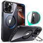 Husa pentru iPhone 16 Pro Max, ESR Classic Hybrid HaloLock Kickstand, negru/transparenta