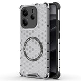 Husa pentru Xiaomi Redmi Note 14 4G (Regional), Techsuit HoneyComb Shield MagSafe, alb