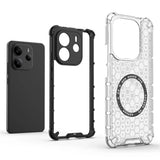 Husa pentru Xiaomi Redmi Note 14 4G (Regional), Techsuit HoneyComb Shield MagSafe, alb
