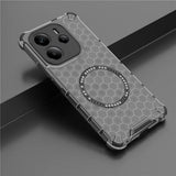 Husa pentru Xiaomi Redmi Note 14 4G (Regional), Techsuit HoneyComb Shield MagSafe, alb