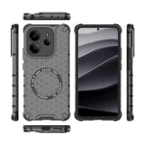 Husa pentru Xiaomi Redmi Note 14 4G (Regional), Techsuit HoneyComb Shield MagSafe, alb