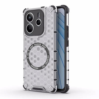 Husa pentru Xiaomi Redmi Note 14 5G, Techsuit HoneyComb Shield MagSafe, alb