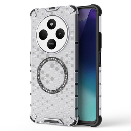 Husa pentru Xiaomi Redmi 14C, Techsuit HoneyComb Shield MagSafe, alb
