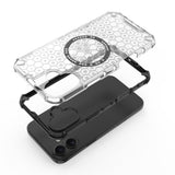Husa pentru iPhone 16, Techsuit HoneyComb Shield MagSafe, alb