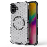 Husa pentru iPhone 16, Techsuit HoneyComb Shield MagSafe, alb