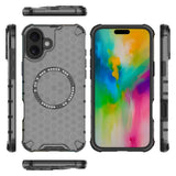 Husa pentru iPhone 16, Techsuit HoneyComb Shield MagSafe, alb