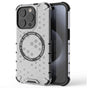 Husa pentru iPhone 15 Pro Max, Techsuit HoneyComb Shield MagSafe, alb
