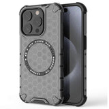 Husa pentru iPhone 15 Pro Max, Techsuit HoneyComb Shield MagSafe, alb