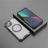 Husa pentru iPhone 14, Techsuit HoneyComb Shield MagSafe, alb