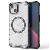 Husa pentru iPhone 14, Techsuit HoneyComb Shield MagSafe, alb