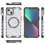 Husa pentru iPhone 14, Techsuit HoneyComb Shield MagSafe, alb