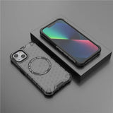 Husa pentru iPhone 14, Techsuit HoneyComb Shield MagSafe, alb