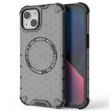 Husa pentru iPhone 14, Techsuit HoneyComb Shield MagSafe, alb