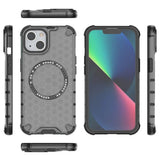 Husa pentru iPhone 14, Techsuit HoneyComb Shield MagSafe, alb