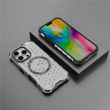 Husa pentru iPhone 16 Pro, Techsuit HoneyComb Shield MagSafe, alb