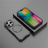 Husa pentru iPhone 16 Pro Max, Techsuit HoneyComb Shield MagSafe, alb