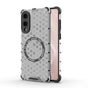 Husa pentru Samsung Galaxy S25 Edge, Techsuit HoneyComb Shield MagSafe, alb
