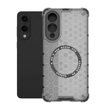 Husa pentru Samsung Galaxy S25 Edge, Techsuit HoneyComb Shield MagSafe, alb