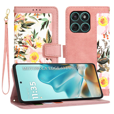 Husa pentru Motorola Edge 60 Fusion, Techsuit FlipCraft, roz