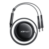 Incarcator auto Acefast (B13), cu Retractabil Cable, USB, 2x Type-C, 53W, 70 + 15cm, negru
