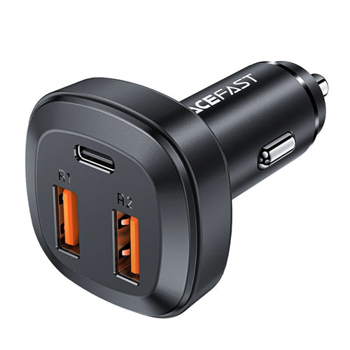 Incarcator auto Acefast (B9), 2x USB, Type-C, Incarcare rapida, 66W, PD3.0, QC4+, Zinc Alloy, negru