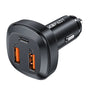 Incarcator auto Acefast (B9), 2x USB, Type-C, Incarcare rapida, 66W, PD3.0, QC4+, Zinc Alloy, negru