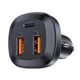Incarcator auto Acefast (B9), 2x USB, Type-C, Incarcare rapida, 66W, PD3.0, QC4+, Zinc Alloy, negru