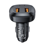 Incarcator auto Acefast (B9), 2x USB, Type-C, Incarcare rapida, 66W, PD3.0, QC4+, Zinc Alloy, negru