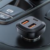 Incarcator auto Acefast (B9), 2x USB, Type-C, Incarcare rapida, 66W, PD3.0, QC4+, Zinc Alloy, negru