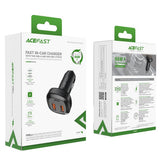 Incarcator auto Acefast (B9), 2x USB, Type-C, Incarcare rapida, 66W, PD3.0, QC4+, Zinc Alloy, negru