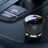 Incarcator auto Acefast (B6), cu Afisaj digital, USB, Type-C, Incarcare rapida, 63W, PD3.0, PPS, QC3.0, Zinc Alloy, negru